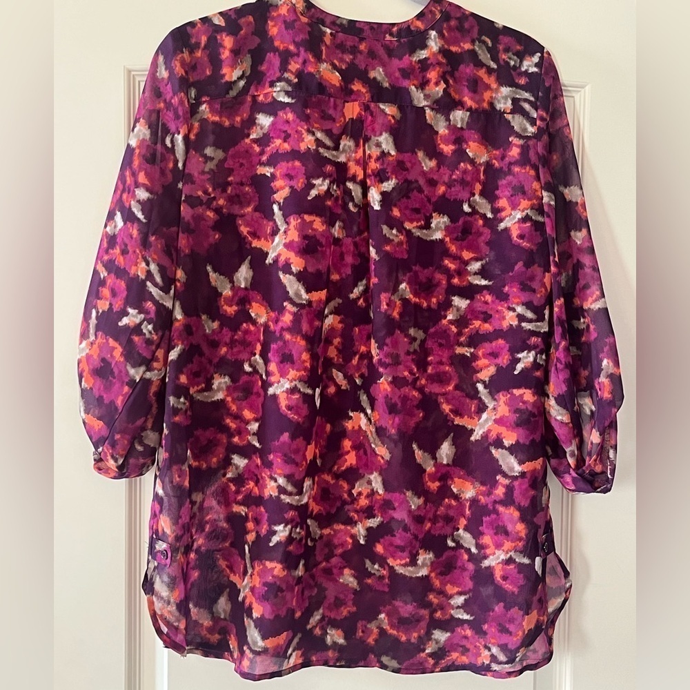 APT. 9 Brand Colorful Polyester Blouse Women’s Size Medium - Picture 9 of 12